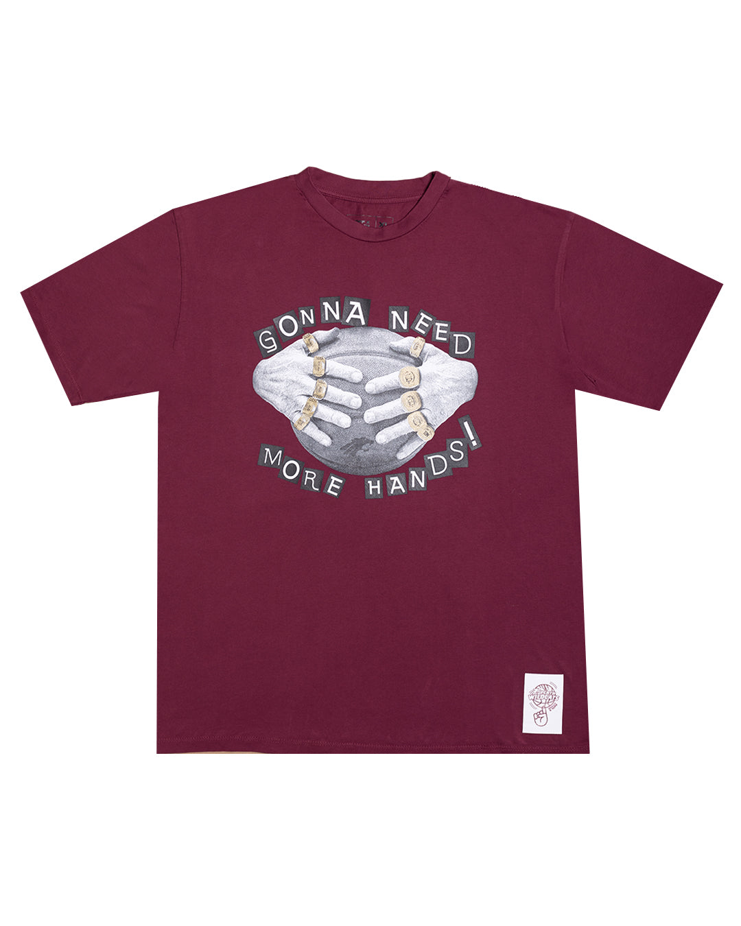 1Off x Perth Wildcats - More Hands - T-Shirt - Maroon