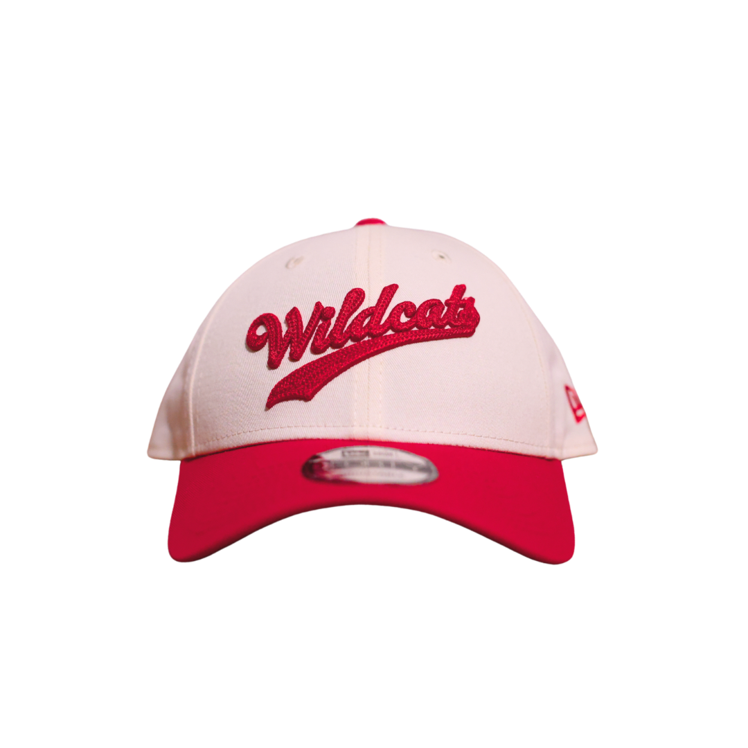 New Era 940 Red and White Chainstitch Script Cap