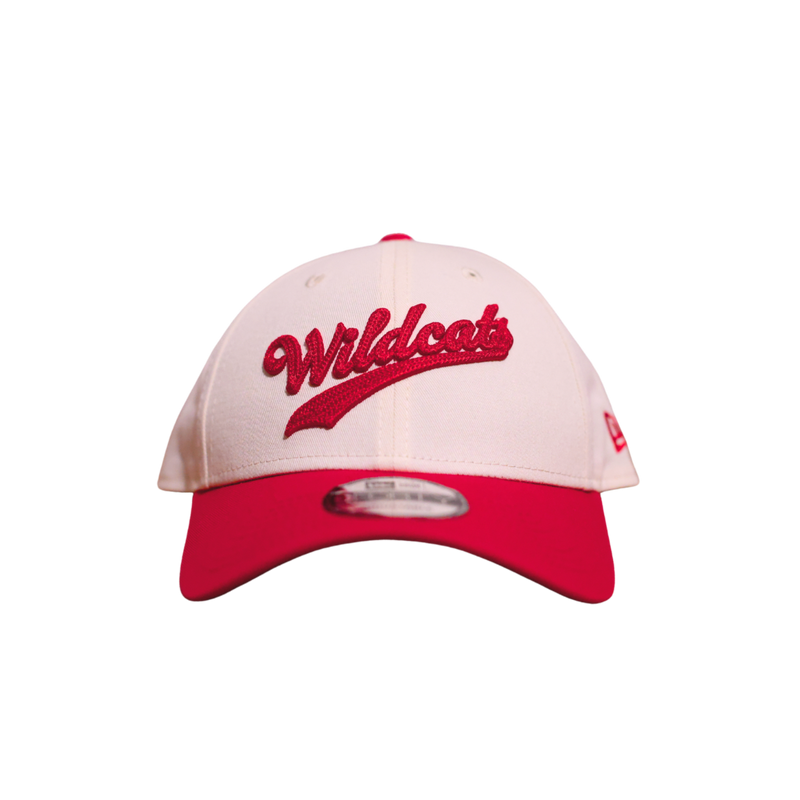 New Era 940 Red and White Chainstitch Script Cap