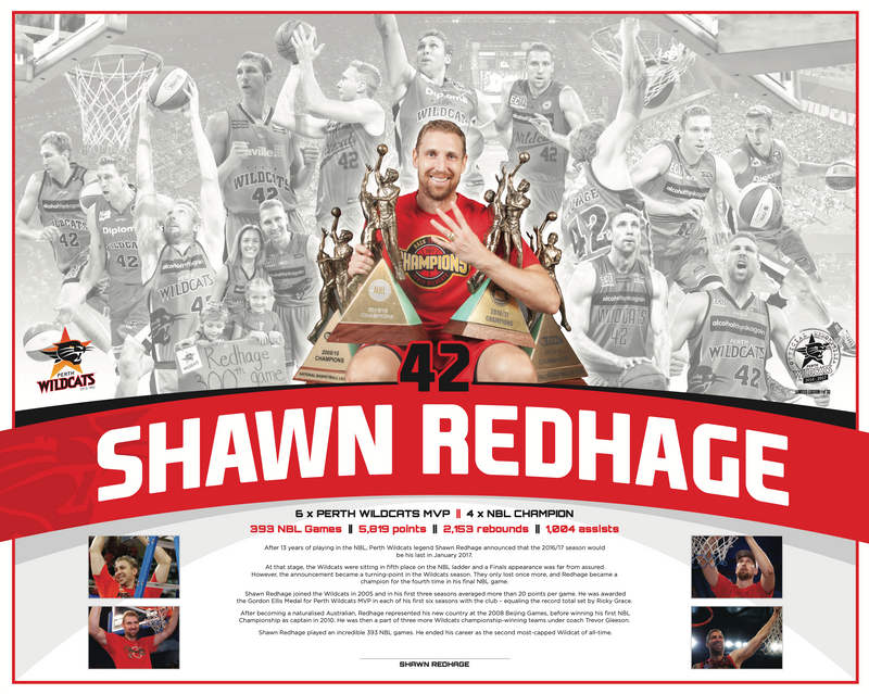 Shawn Redhage Signed Framed Retirement Lithograph